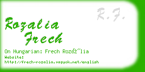 rozalia frech business card